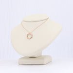 Load image into Gallery viewer, Handcrafted Flower Pendant with Diamond Accent in Rose Gold
