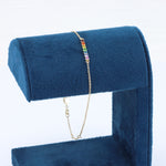 Load image into Gallery viewer, Rainbow Multi Gemstone Bar Bracelet, in 14K Yellow Gold, 6.5-7.5 Inches