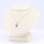 Load image into Gallery viewer, Oval Australian Opal Doublet Necklace in Yellow Gold
