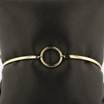 Load image into Gallery viewer, Articulated Bangle Bracelet with Circle Center in Yellow Gold
