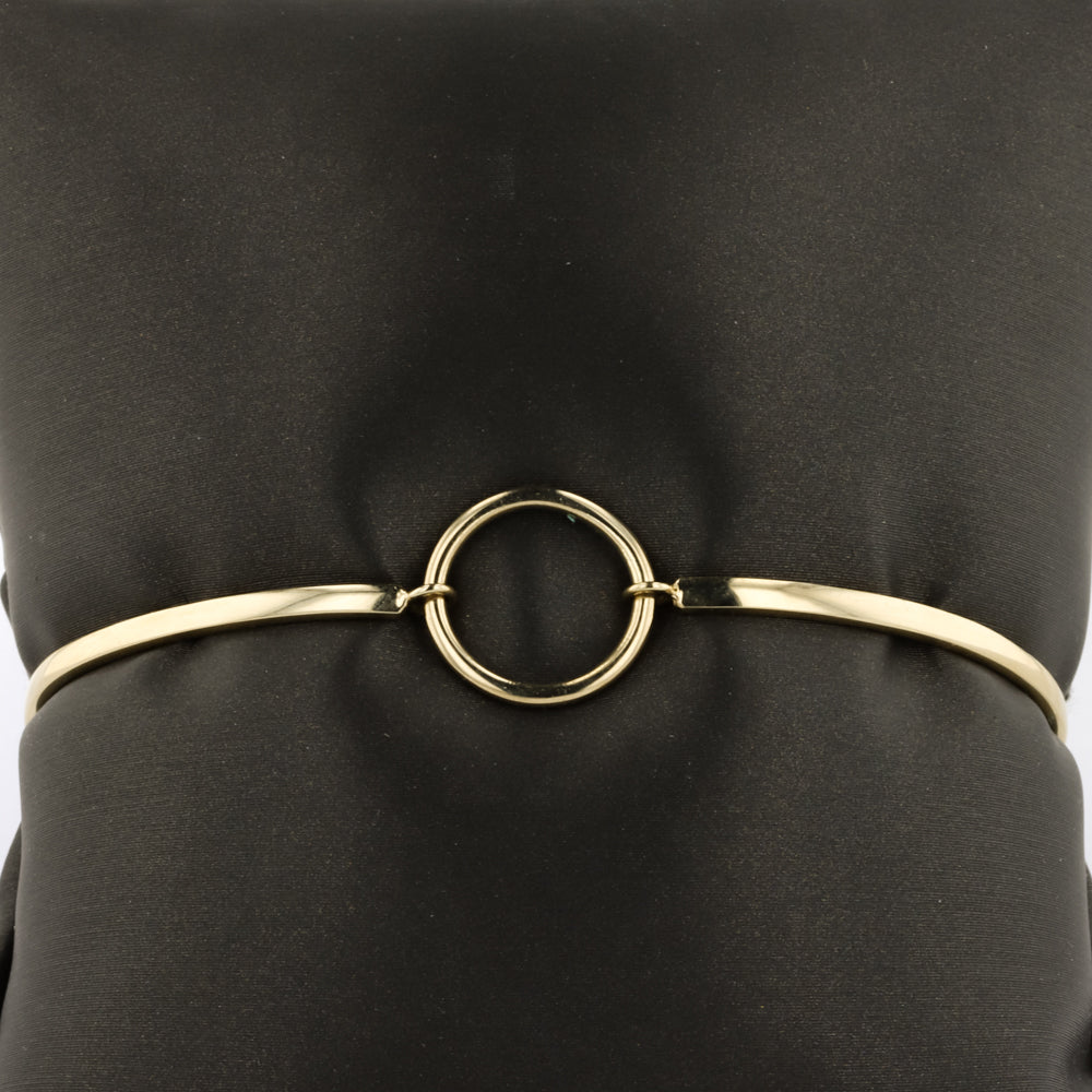 Articulated Bangle Bracelet with Circle Center in Yellow Gold