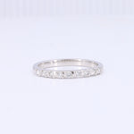 Load image into Gallery viewer, Diagonal-Prong Diamond Wedding Band in White Gold - 0.21cttw
