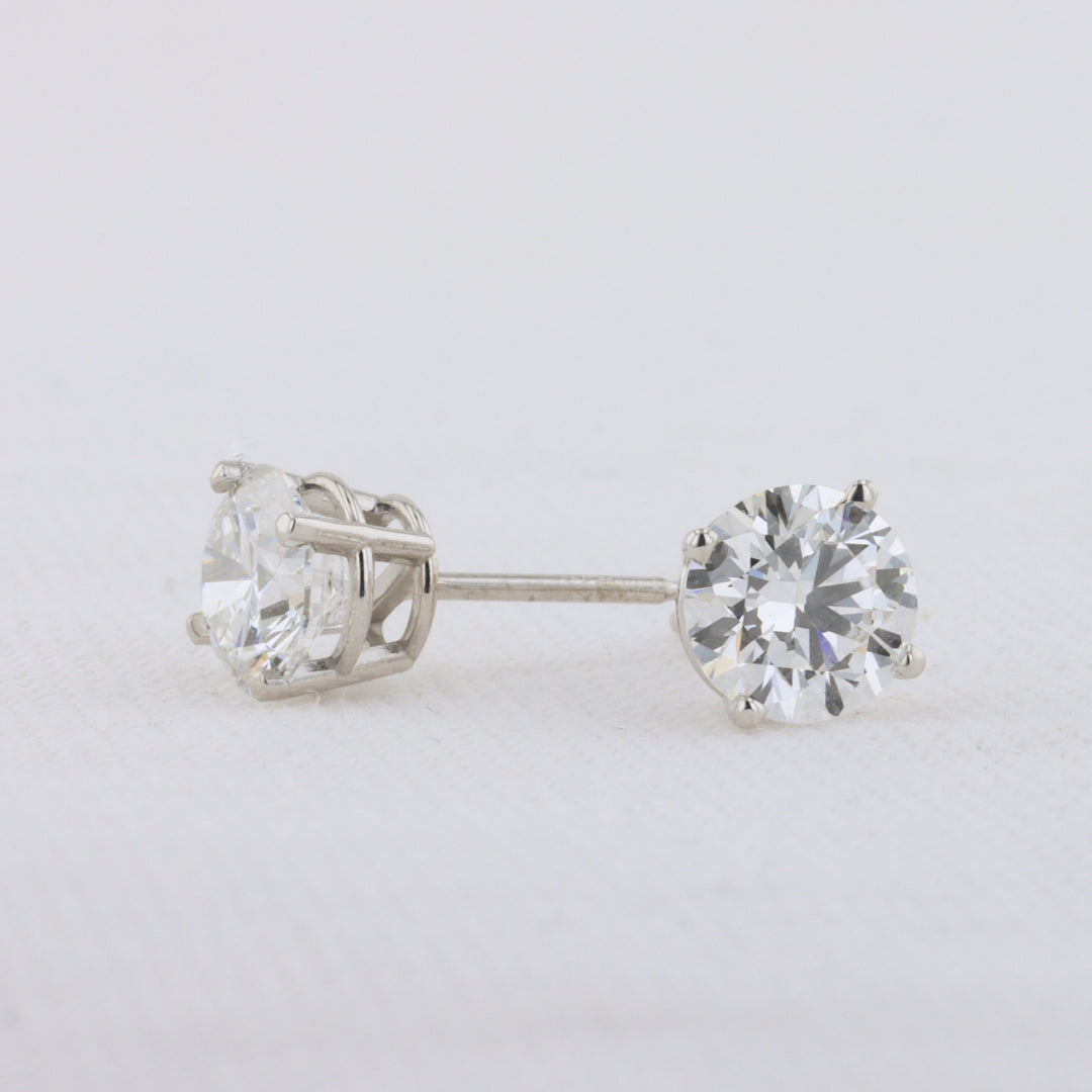 14K White Gold 1.68 Carat Total Weight Lab Grown Diamond Studs