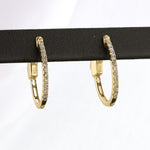 Load image into Gallery viewer, Diamond Hoop Earrings in Yellow Gold - 0.25cttw
