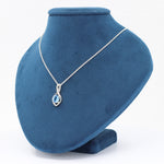 Load image into Gallery viewer, Blue Topaz Pendant, 1.35ct Oval in Sterling Silver, 16–18 inch Chain