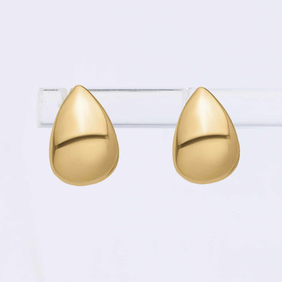 Yellow Gold Teardrop Post Earrings