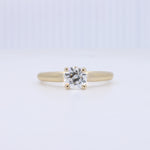 Load image into Gallery viewer, Old European Cut Diamond Solitaire Engagement Ring in 14K Yellow Gold
