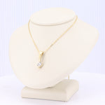 Load image into Gallery viewer, Long Bar Drop Diamond Necklace in Yellow Gold
