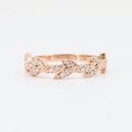 Load image into Gallery viewer, Diamond Leaf Band, 0.19cttw in 14K Rose Gold