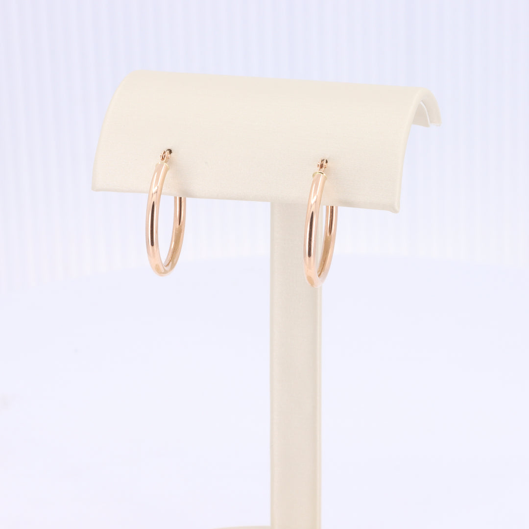 Hoop Earrings in Rose Gold - 20mm