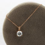 Load image into Gallery viewer, Solitaire Lab Grown Diamond Pendant in Rose Gold
