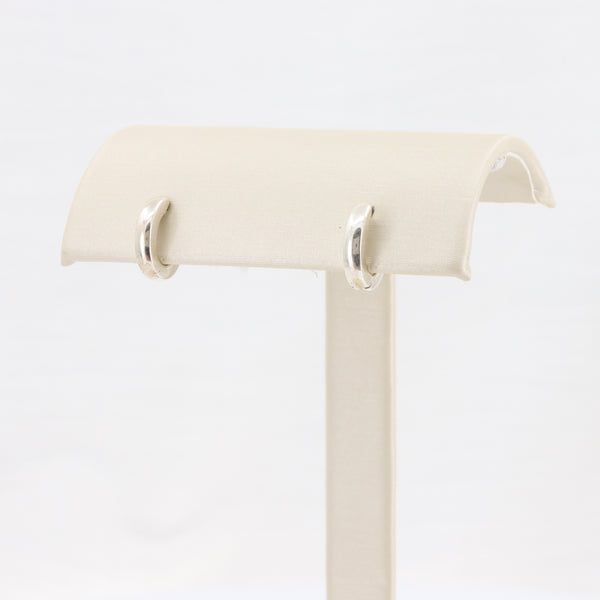 Huggie hoop earrings in sterling silver, 9.5mm x 2.25mm, pair, Stuller Settings