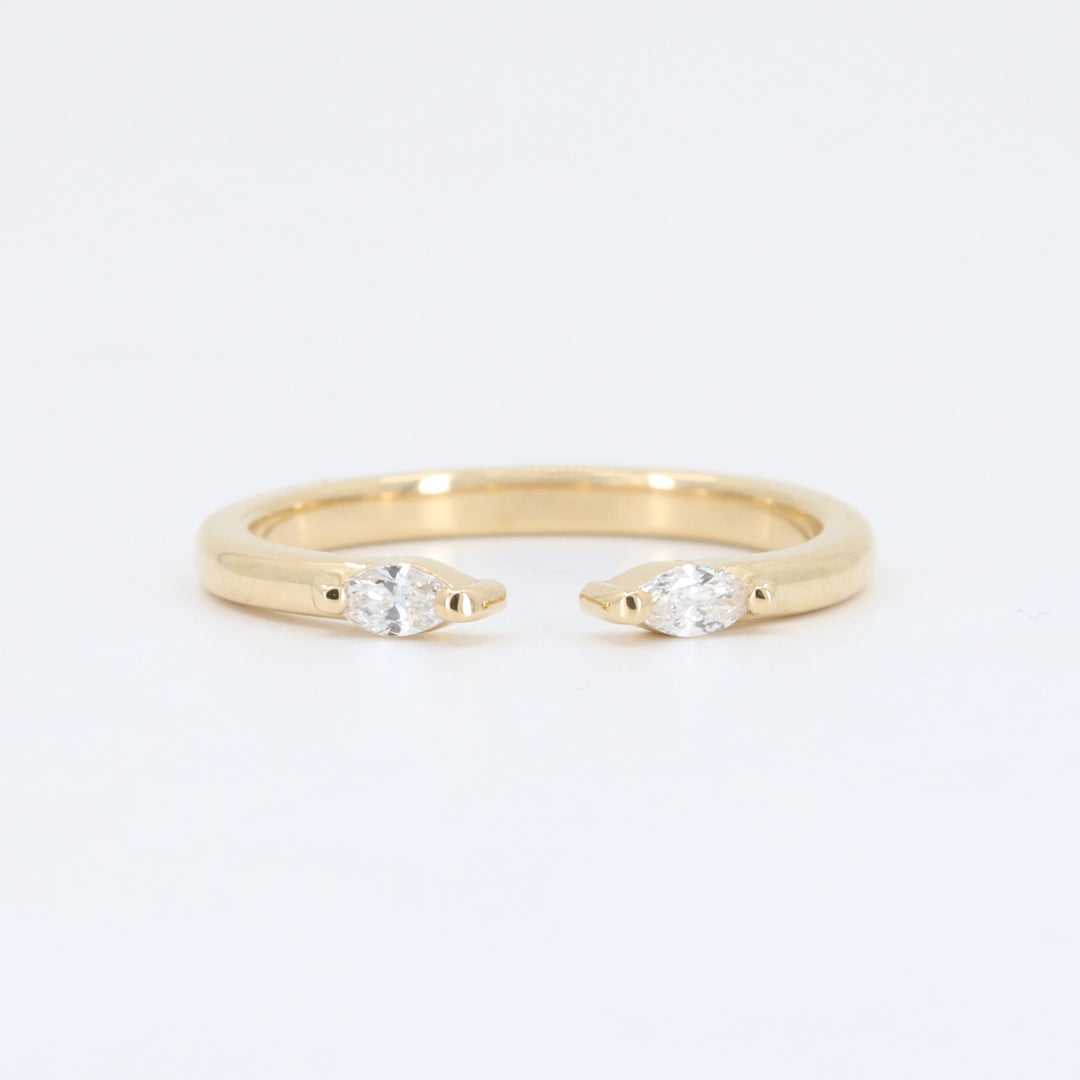 Open Marquise Diamond Band, 0.12cttw Diamonds in 14K Yellow Gold