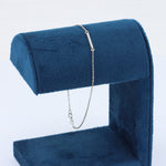 Load image into Gallery viewer, Diamond Bar Bracelet, 0.07cttw in 14K White Gold, 6.5 to 7.5 inch