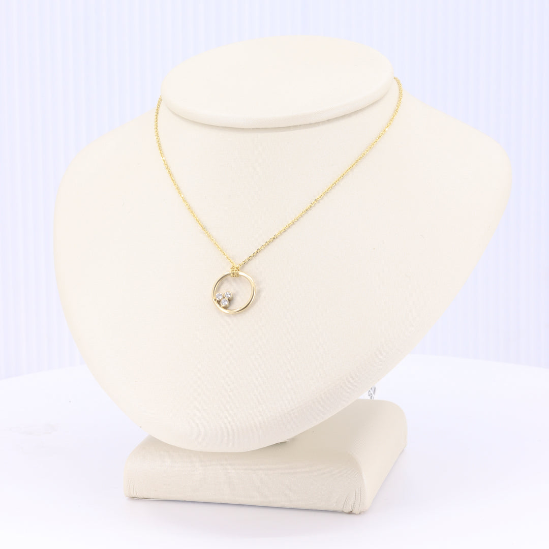 Diamond 'Ring' Pedant in Yellow Gold