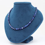 Load image into Gallery viewer, Lapis Teardrop Bead Strand Necklace, 7x5mm Beads with Sterling Silver Clasp, 16–18"