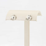 Load image into Gallery viewer, Sunflower Stud Earrings in Sterling Silver with 14K White Gold Posts - Kizer Cummings Jewelers