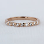 Load image into Gallery viewer, Diagonal-Prong Diamond Wedding Band in Rose Gold - 0.19cttw
