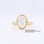 Load image into Gallery viewer, SEMI-MOUNT Dropped Faux Bezel w/ Hidden Halo in Yellow Gold
