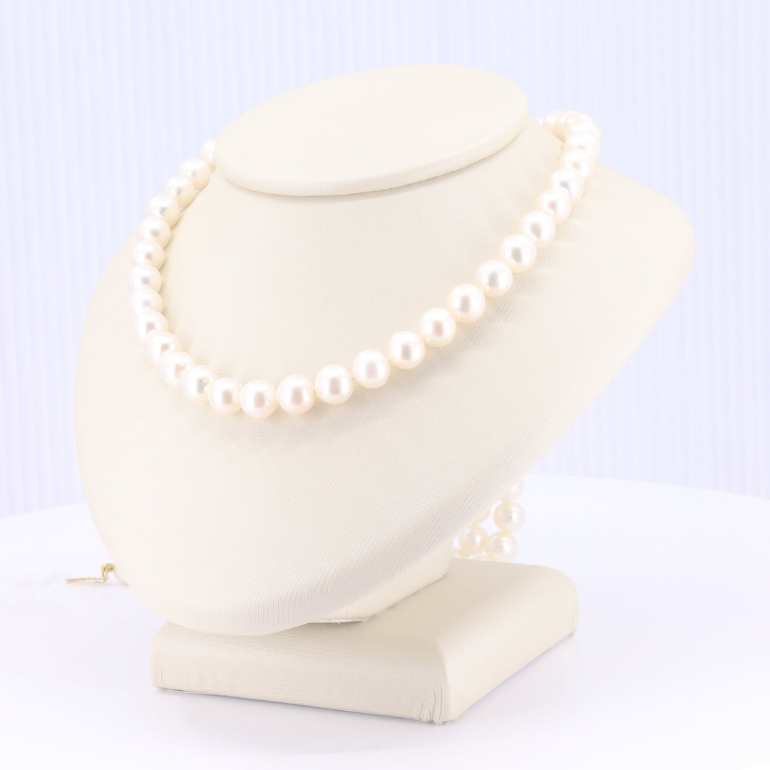 Freshwater Pearl Strand Necklace, with 14K Yellow Gold Clasp, 18 inch