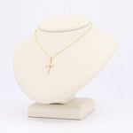 Load image into Gallery viewer, Cross w/Diamond Accent Pendant in Yellow Gold w/18&quot; Chain
