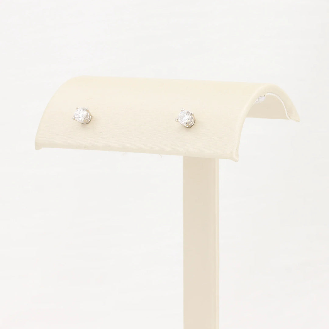 Lab Grown Diamond Stud Earrings, 0.25cttw in 14K White Gold - Kizer Cummings Jewelers