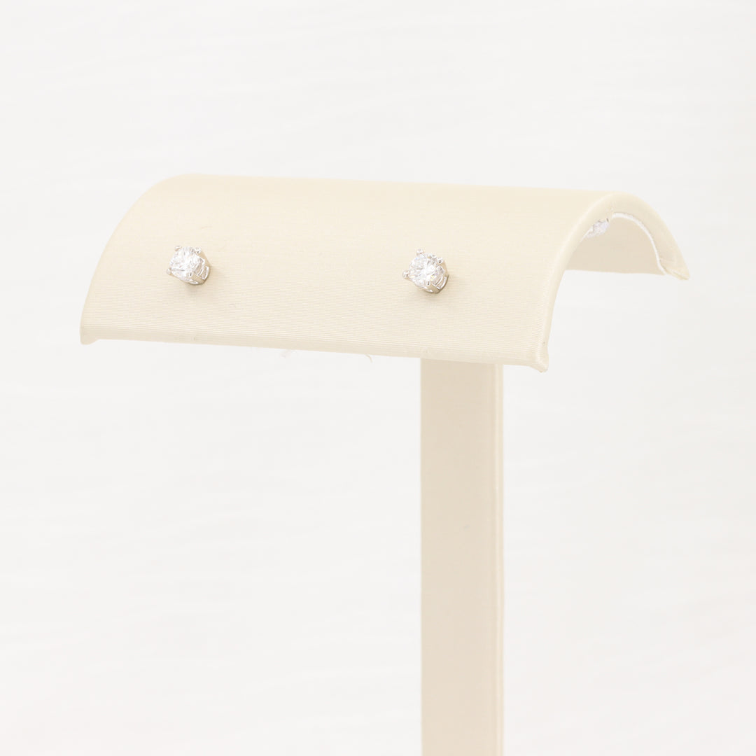 Lab Grown Diamond Stud Earrings, 0.25cttw in 14K White Gold