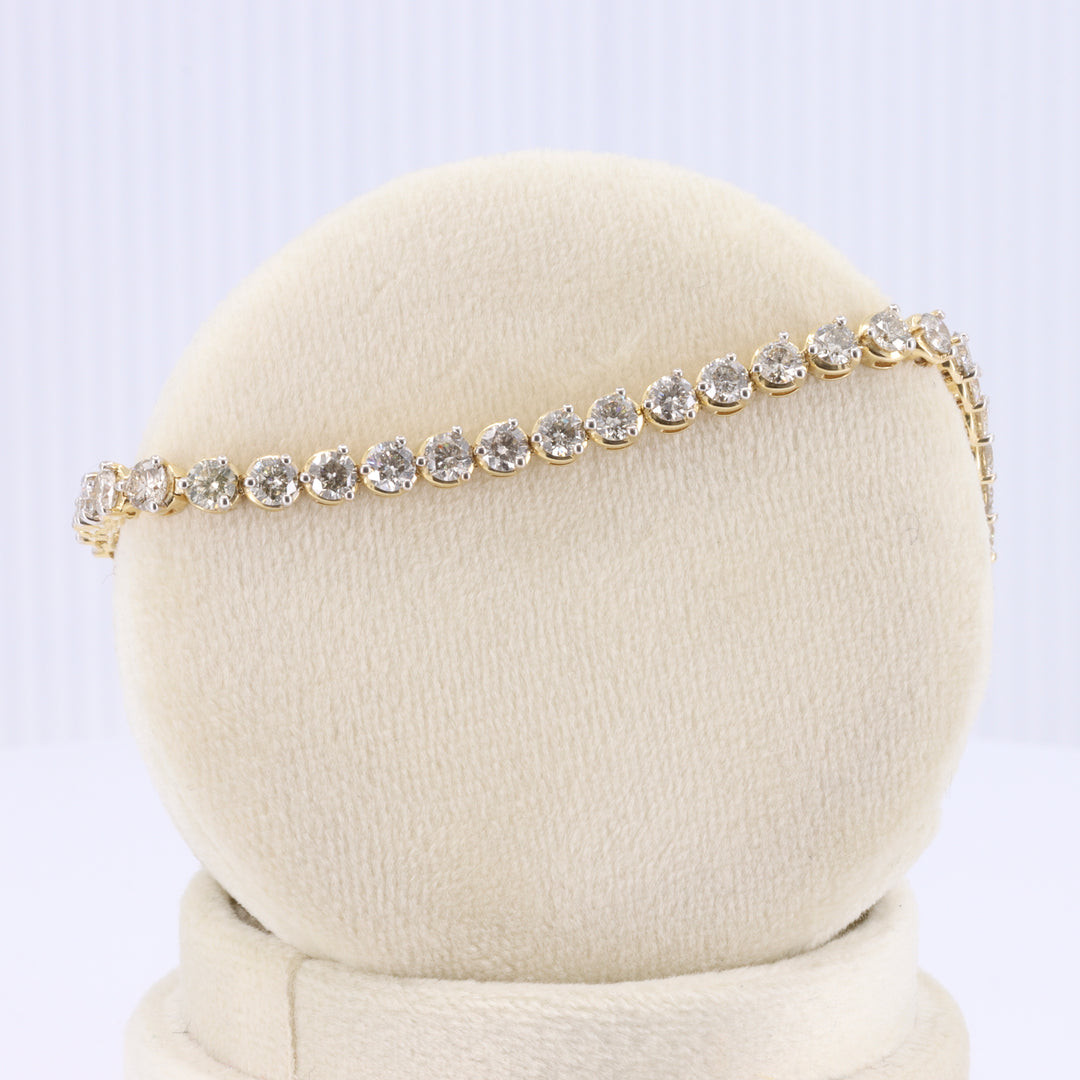 Diamond Articulated Tennis Bracelet in Yellow Gold - 5.00cttw