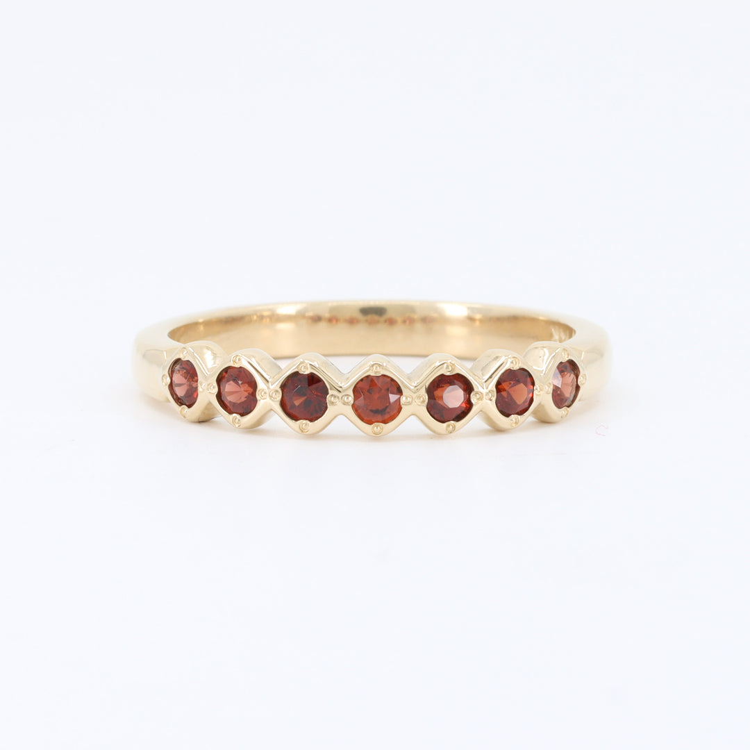 Garnet Stacking Ring, 0.30cttw Garnets in 14K Yellow Gold