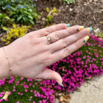 Load image into Gallery viewer, Kite Detail Diamond Engagement Ring in Yellow Gold

