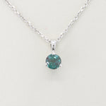 Load image into Gallery viewer, Lab-Grown Alexandrite Pendant, 0.30ct in 14K White Gold, 18 inch Chain