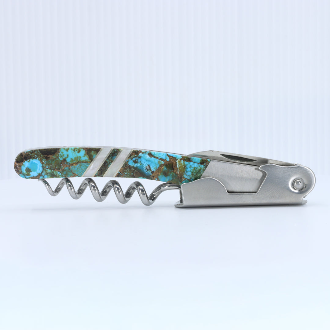Waiters Knife- Polychrome Turquoise Inlay