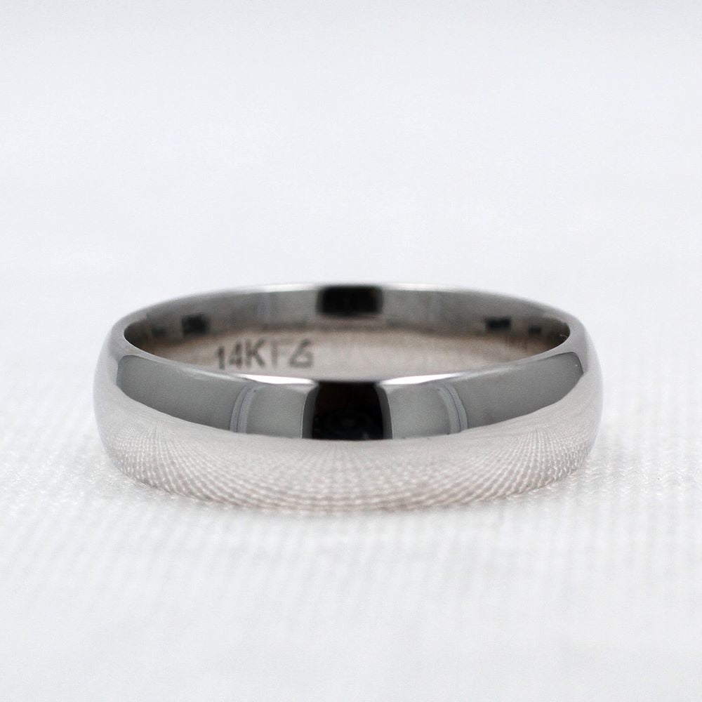 Comfort Fit Band in White Gold - 6mm