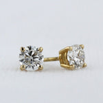 Load image into Gallery viewer, Diamond Stud Earrings in Yellow Gold - 0.74cttw
