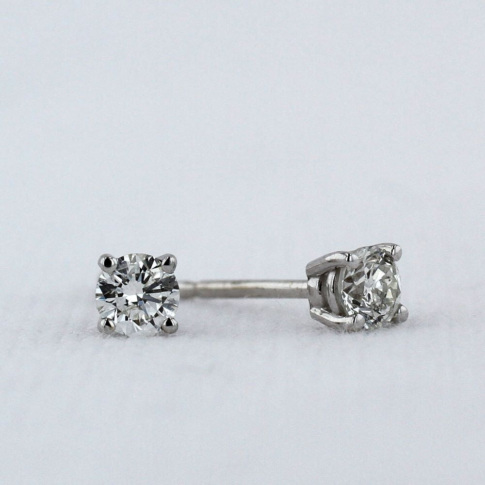 Diamond Stud Earrings in White Gold - 0.29cttw