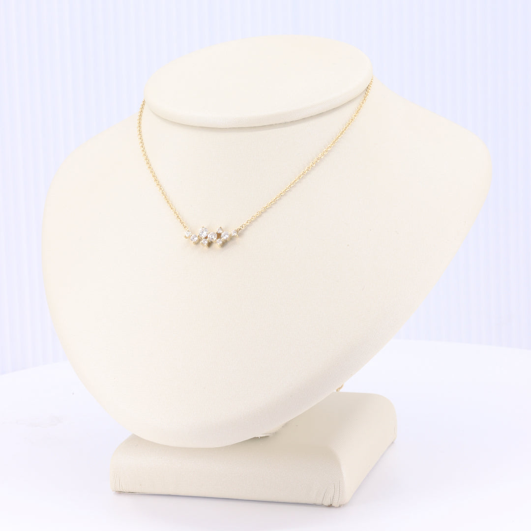 A Touch of Sparkle Diamond Necklace in Yellow Gold