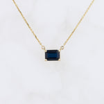 Load image into Gallery viewer, East/West Sapphire Pendant in Yellow Gold
