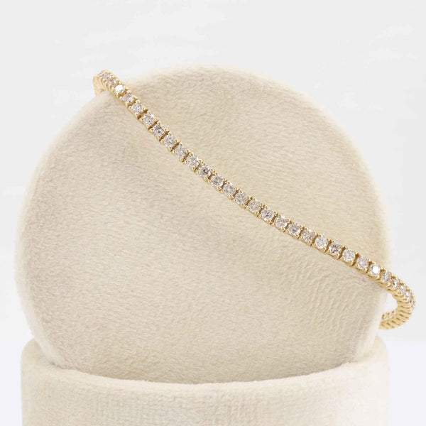 Diamond Tennis Bracelet, 2.22cttw Diamonds in Yellow Gold, 7 inch - Kizer Cummings Jewelers