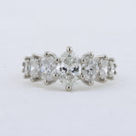 Load image into Gallery viewer, Seven Stone Oval Anniversary Band set in Platinum
