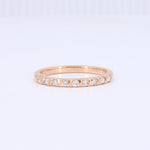 Load image into Gallery viewer, Diagonal-Prong Diamond Wedding Band in Rose Gold - 0.19cttw
