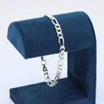 Load image into Gallery viewer, Figaro Chain Bracelet, in Sterling Silver, 5.5mm, 8.25 Inches