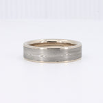 Load image into Gallery viewer, Infinity Pattern Damascus Steel Band with 18K Palladium White Gold
