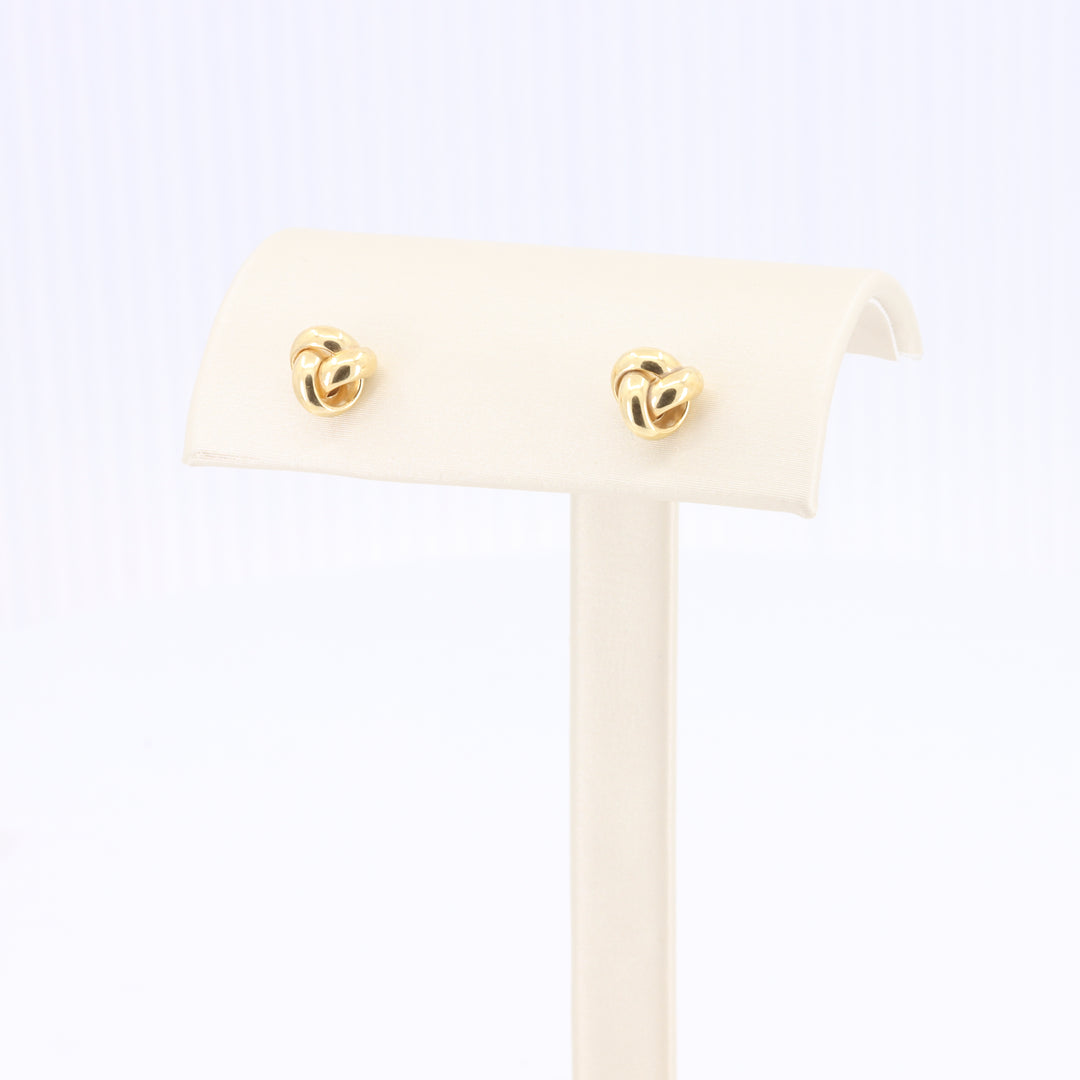 Knot Stud Earrings in Yellow Gold