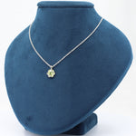 Load image into Gallery viewer, Peridot Flower Pendant, 0.51ct in Sterling Silver, 18 inch Chain