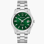 Load image into Gallery viewer, Bulova Surveyor- Emerald Green Round Face w/ White Metal Features and Band - Kizer Cummings Jewelers