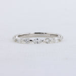 Load image into Gallery viewer, Alternating Marquise and Round Diamond Wedding Band in White Gold
