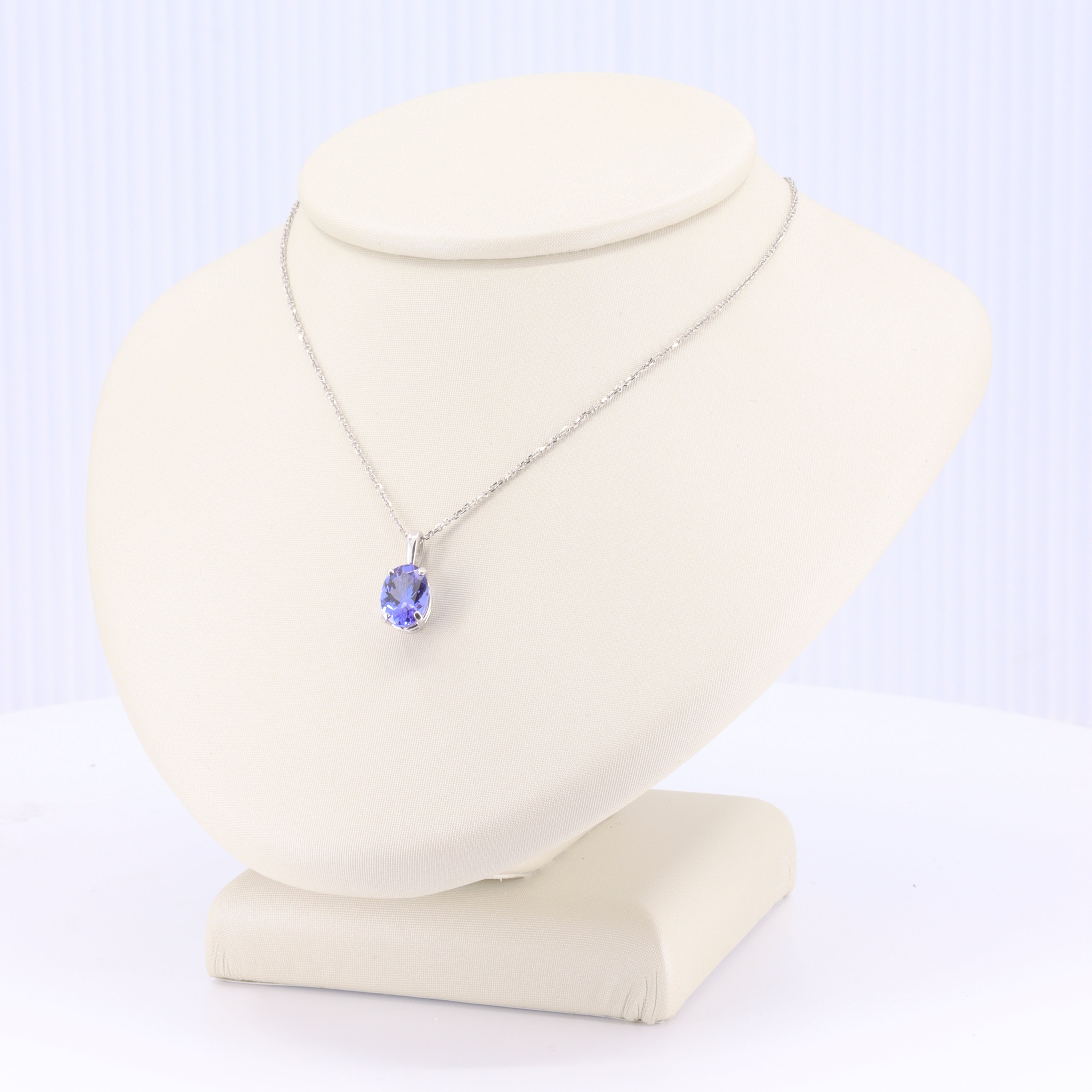 ネックレス TANZANITE CROSSING STAR NECKLACE Star K  Oval 7x5mm Genuine Tanzanite Pendant Necklace