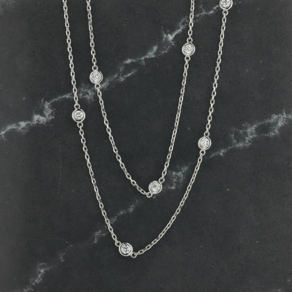 Diamonds By The Yard Necklace in White Gold