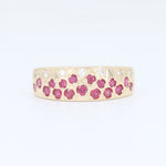 Load image into Gallery viewer, Scattered Ruby and Diamond Tapered Band in Yellow Gold
