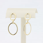 Load image into Gallery viewer, Interlocking Hoop Drop Earrings in 10K Yellow Gold